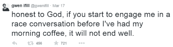 Gwen Ifill Starbucks tweet