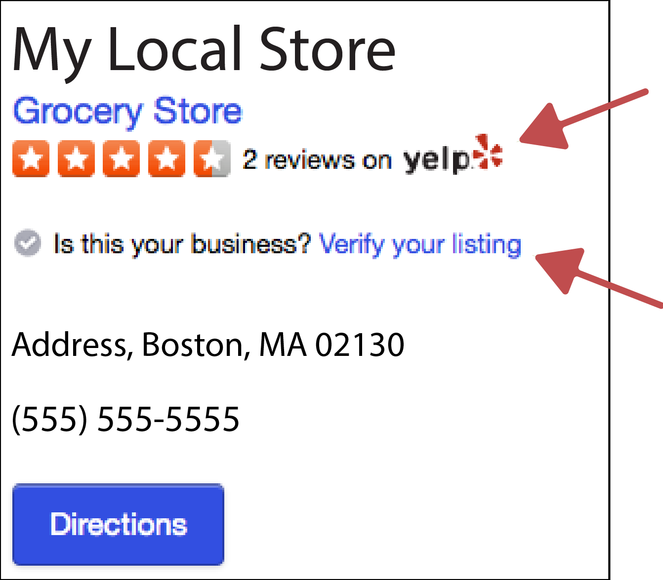 Example Online Listing